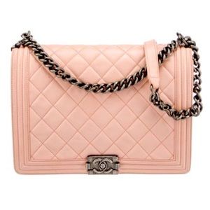 Chanel pink large boy bag